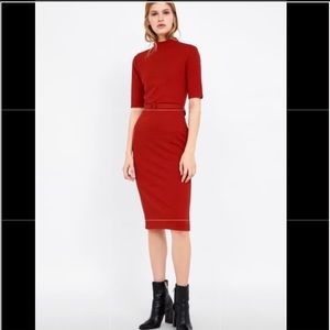 NWT Zara Belted Sheath Dress (Size S)